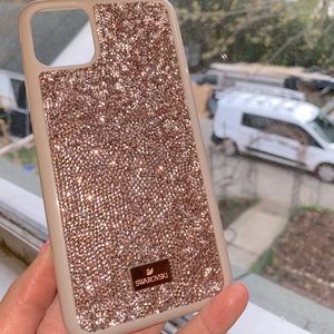 Authentic Swarovski rose gold crystal iPhone case